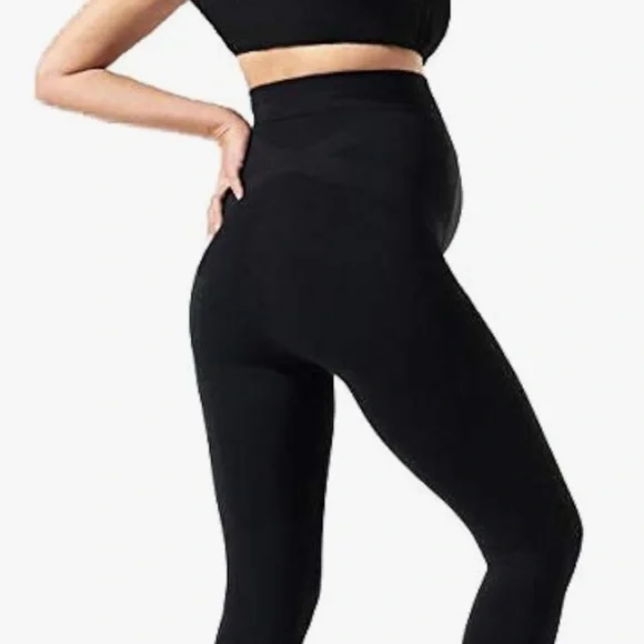 BLANQI Maternity Leggings Over The Belly Pregnancy Tights Moderate Support - Picture 2 of 7